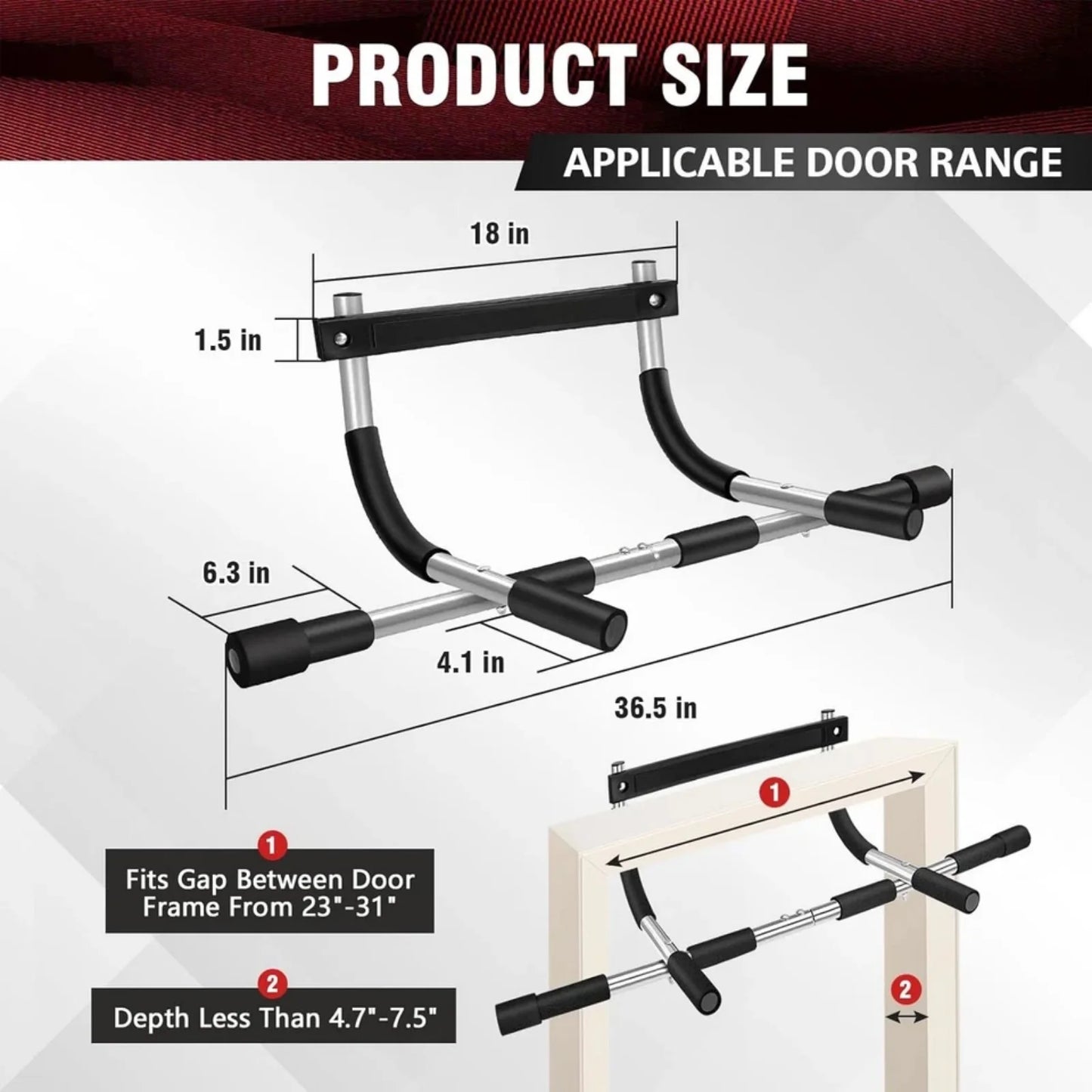 Doorway Chin up Bar Pull up Bar Sit up Mutil-Function Home Gym Strength Training